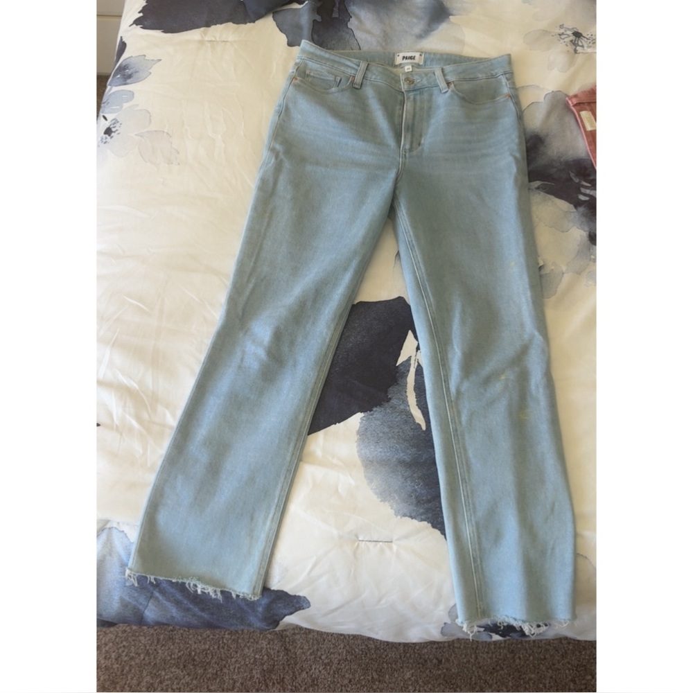PAIGE Blue Straight Leg Jeans